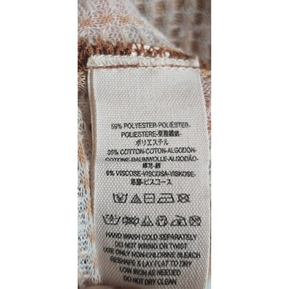 We The Free Thermal Tunic Top Women's Large Brown Tan Lightweight Semi-Sheer - Picture 7 of 7